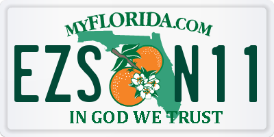 FL license plate EZSN11