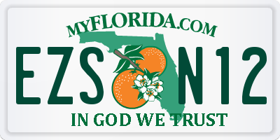 FL license plate EZSN12