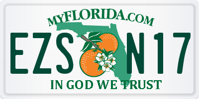 FL license plate EZSN17