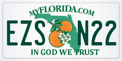 FL license plate EZSN22