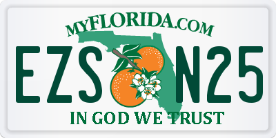 FL license plate EZSN25