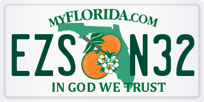 FL license plate EZSN32