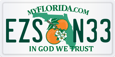 FL license plate EZSN33