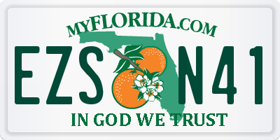 FL license plate EZSN41