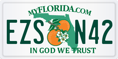 FL license plate EZSN42