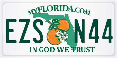 FL license plate EZSN44