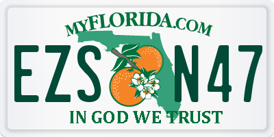 FL license plate EZSN47