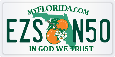 FL license plate EZSN50