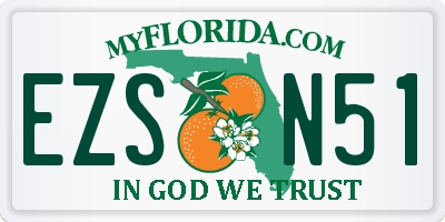 FL license plate EZSN51