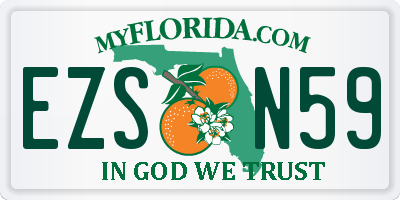 FL license plate EZSN59