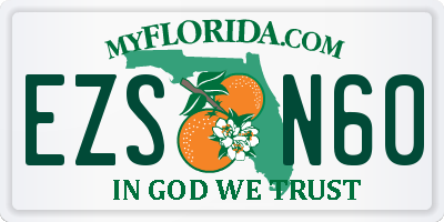 FL license plate EZSN60