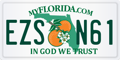 FL license plate EZSN61