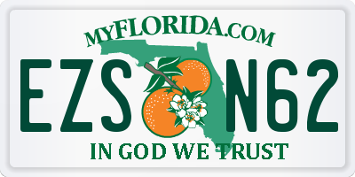 FL license plate EZSN62