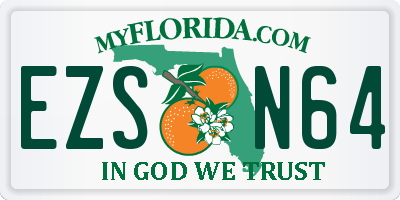 FL license plate EZSN64