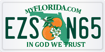 FL license plate EZSN65