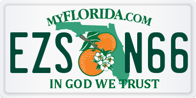 FL license plate EZSN66