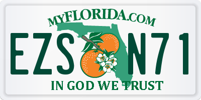 FL license plate EZSN71