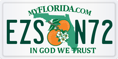 FL license plate EZSN72