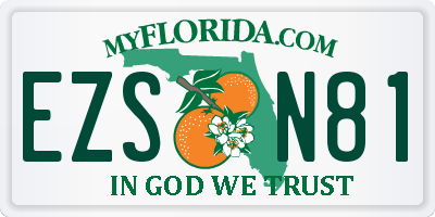 FL license plate EZSN81