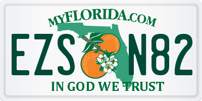 FL license plate EZSN82