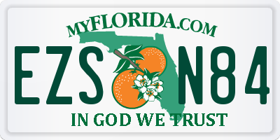 FL license plate EZSN84