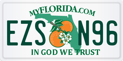 FL license plate EZSN96