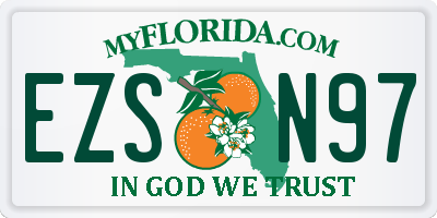 FL license plate EZSN97