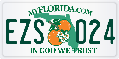 FL license plate EZSO24