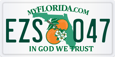 FL license plate EZSO47