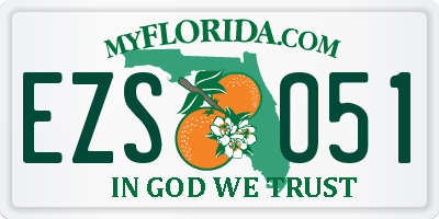 FL license plate EZSO51