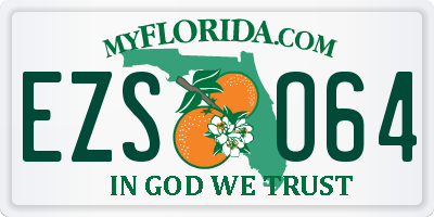 FL license plate EZSO64