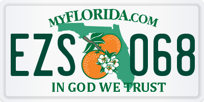 FL license plate EZSO68