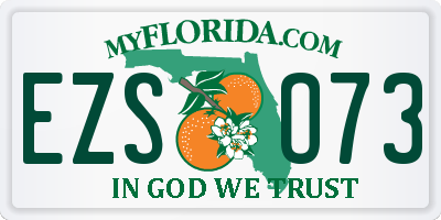 FL license plate EZSO73