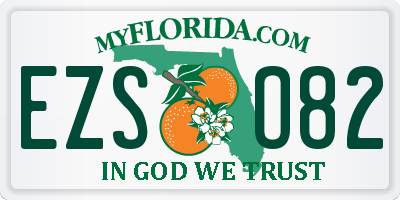 FL license plate EZSO82