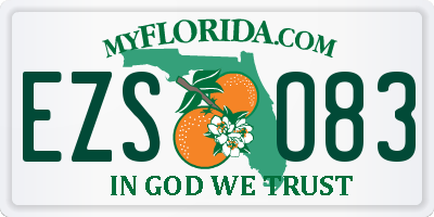 FL license plate EZSO83