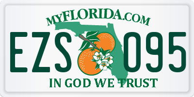 FL license plate EZSO95