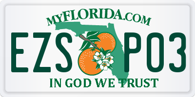 FL license plate EZSP03