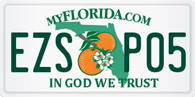 FL license plate EZSP05