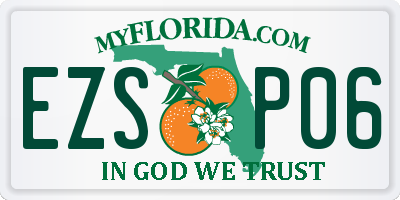 FL license plate EZSP06