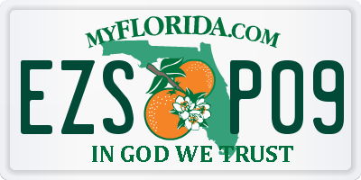 FL license plate EZSP09