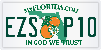 FL license plate EZSP10