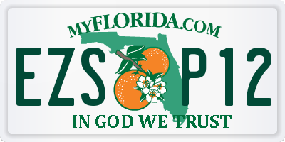 FL license plate EZSP12