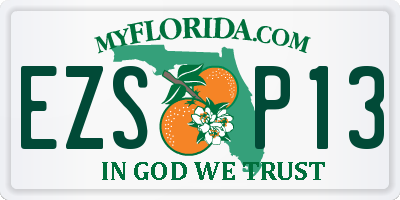 FL license plate EZSP13