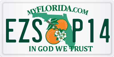 FL license plate EZSP14