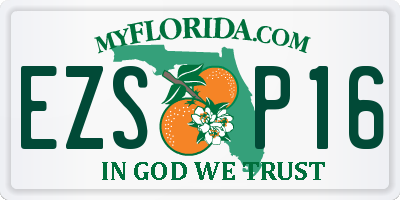 FL license plate EZSP16