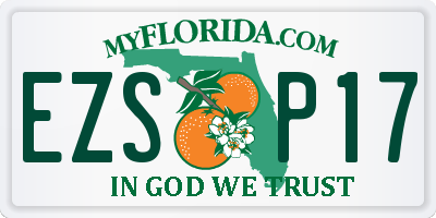 FL license plate EZSP17