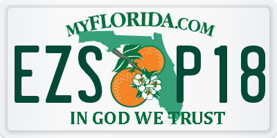 FL license plate EZSP18