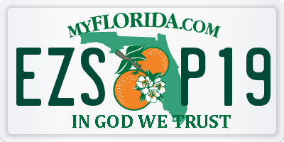 FL license plate EZSP19