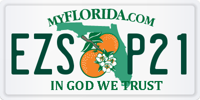 FL license plate EZSP21