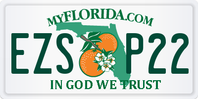 FL license plate EZSP22